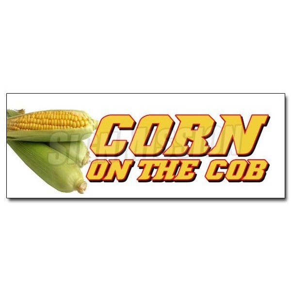 Signmission CORN ON THE COB DECAL sticker farmer market stand fresh hot supplies, D-24 Corn Cob D-24 Corn Cob